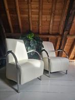Jess design fauteuils, Huis en Inrichting, Ophalen of Verzenden, Zo goed als nieuw, 50 tot 75 cm, Leer