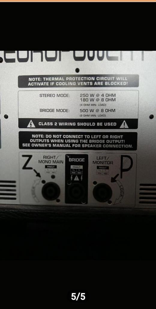 Behringer PMH2000 Powerstation Mengpaneel met Flightcase, Ophalen of Verzenden, Zo goed als nieuw, 5 tot 10 kanalen, Microfooningang