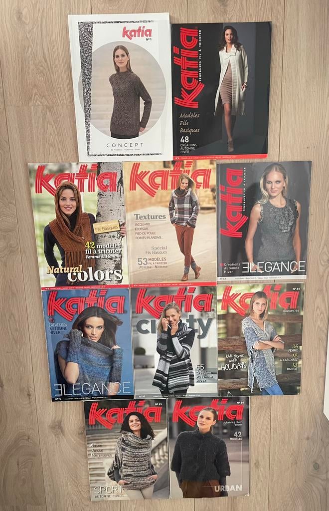 Pakket van 10x Katia breiboeken (zie omschrijving), Ophalen of Verzenden, Zo goed als nieuw, Breien, Wol of Garen
