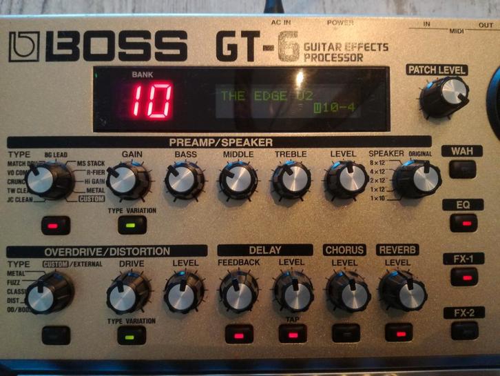 Boss GT-6 Multi Effect Processor, Muziek en Instrumenten, Effecten, Gebruikt, Chorus, Delay of Echo, Distortion, Overdrive of Fuzz