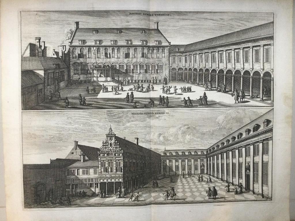 Amsterdam Museum, Jongens- Meisjes weeshuis, 1760, Antiek en Kunst, Verzenden