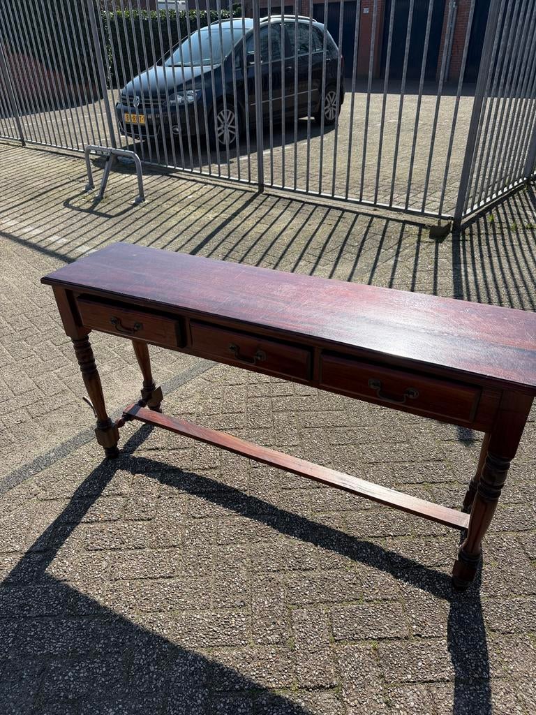 Klassiek Houten Sidetable, 100 tot 150 cm, Klassiek, Ophalen of Verzenden, Zo goed als nieuw