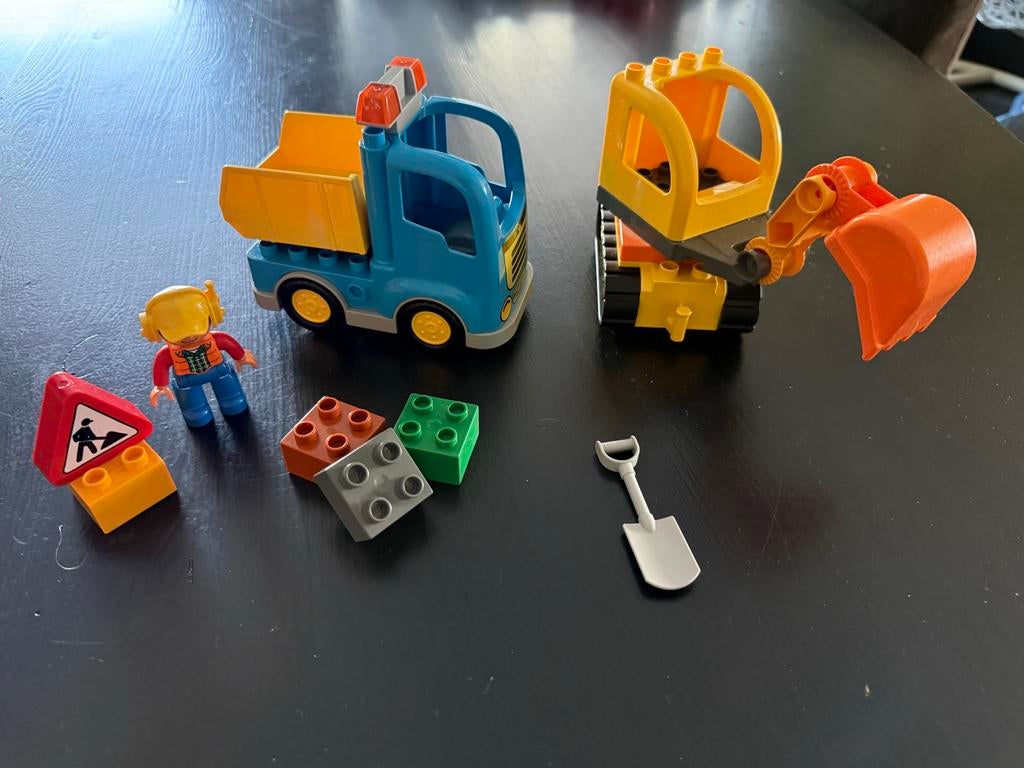 Duplo 10812 Rupsband-graafmachine met kiepwagen, Kinderen en Baby's, Speelgoed | Duplo en Lego, Gebruikt, Ophalen of Verzenden