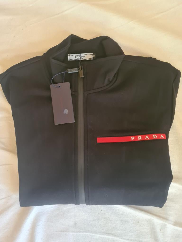 tracksuit set jacket plus pants. size m . Prada, Kleding | Heren, Bodywarmers, Verzenden, Nieuw, Maat 48/50 (M), Zwart