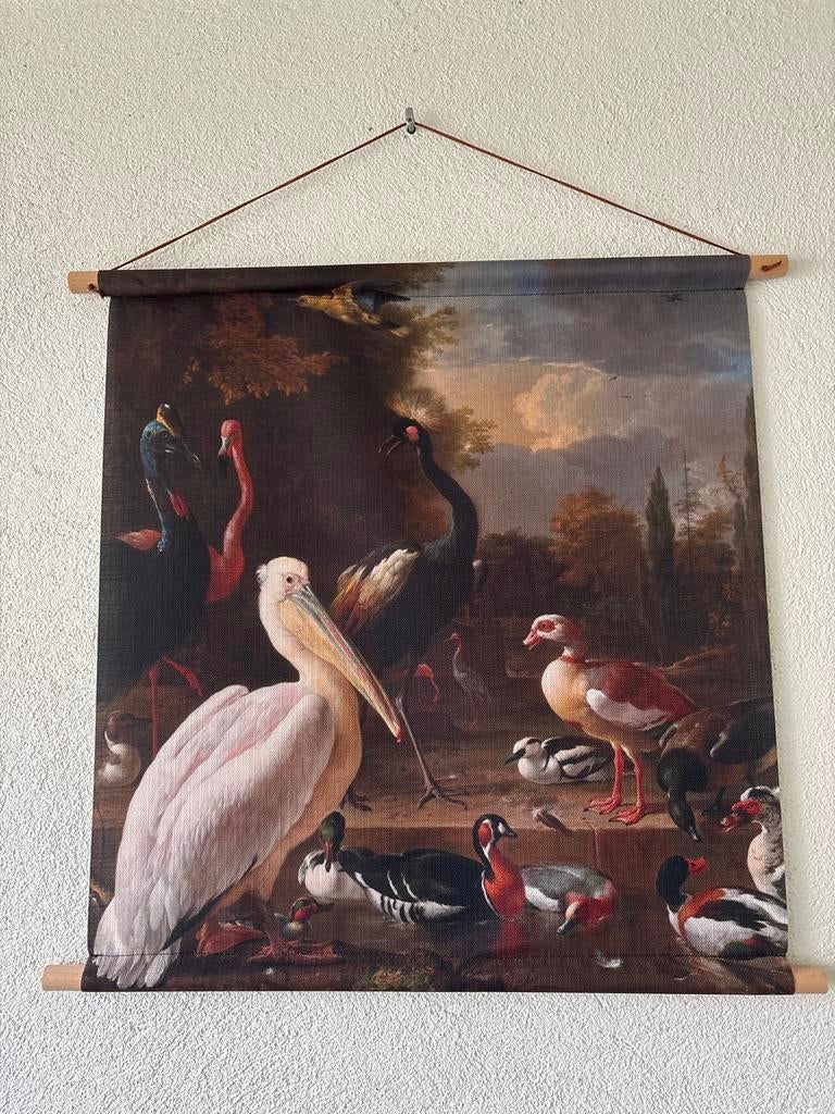 Wandkleed met vogels, Ophalen, Zo goed als nieuw