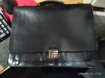 Echte leren aktetas schoudertas, Ophalen of Verzenden, Gebruikt, Zwart, Leer