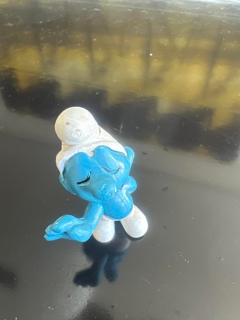 Smurf figuur - Slapende Smurf, Ophalen of Verzenden, Gebruikt, Overige Smurfen, Poppetje, Figuurtje of Knuffel