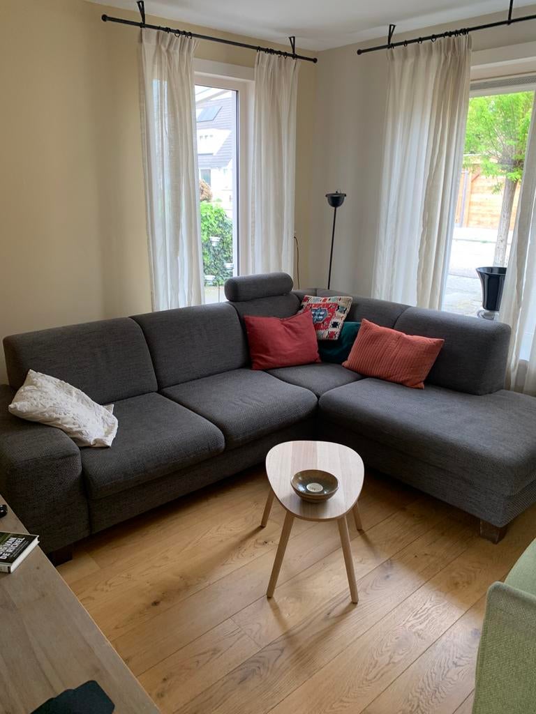 Grijze hoekbank te koop, Ophalen, Gebruikt, Stof