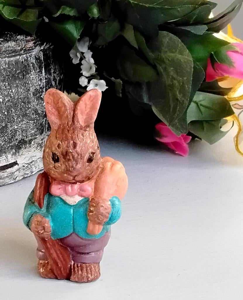 Vintage beeldje - haasje - konijntje - pasen, Ophalen of Verzenden, Gebruikt