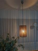 Leren brocante hanglamp, Overige materialen, 50 tot 75 cm, Ophalen of Verzenden, Zo goed als nieuw