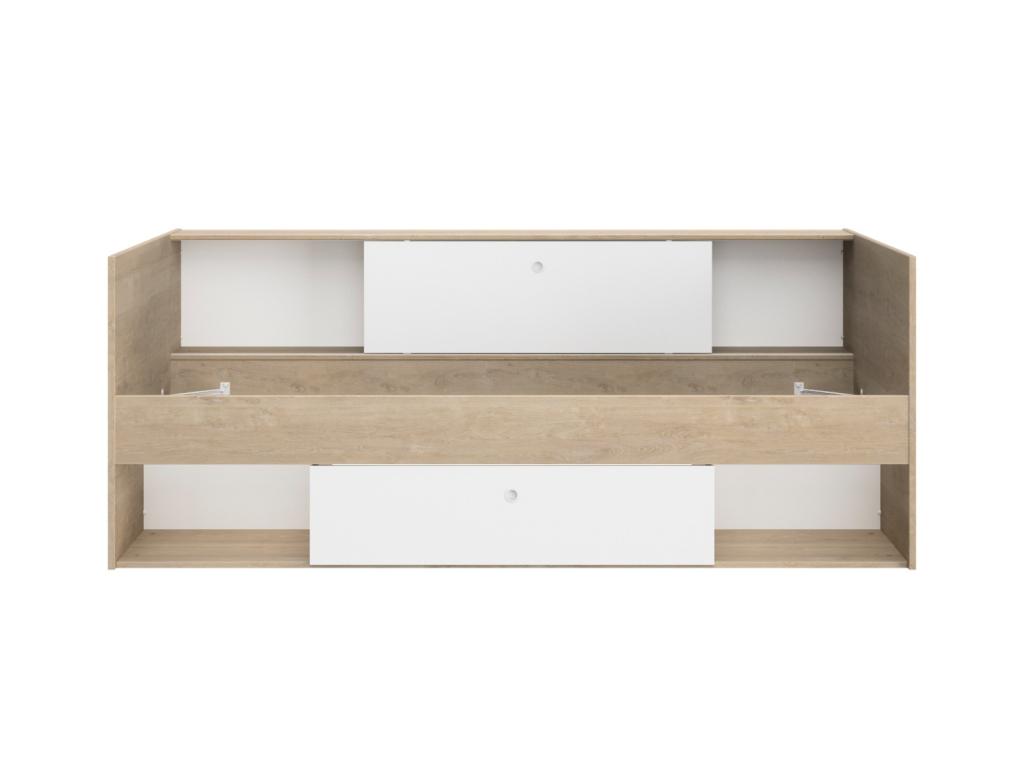 Alicia kajuitbed - 90x200 - Naturel/wit, Kinderen en Baby's, Kinderkamer | Bedden