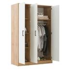 Nieuwe kledingkast eiken/wit, nog in doos - 118x180x50cm, Huis en Inrichting, Kasten | Kledingkasten, Ophalen, Overige materialen