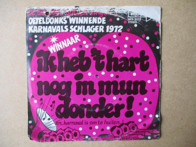 s0054 bossche bollen - ik heb t hart nog in mijn donder, Ophalen, Gebruikt, Overige genres, 7 inch