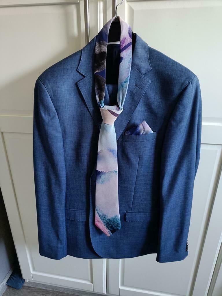 Kostuum SUITABLE blauw maat 54 (colbert en pantalon), Kleding | Heren, Maat 52/54 (L), Blauw, Ophalen of Verzenden, Suitable