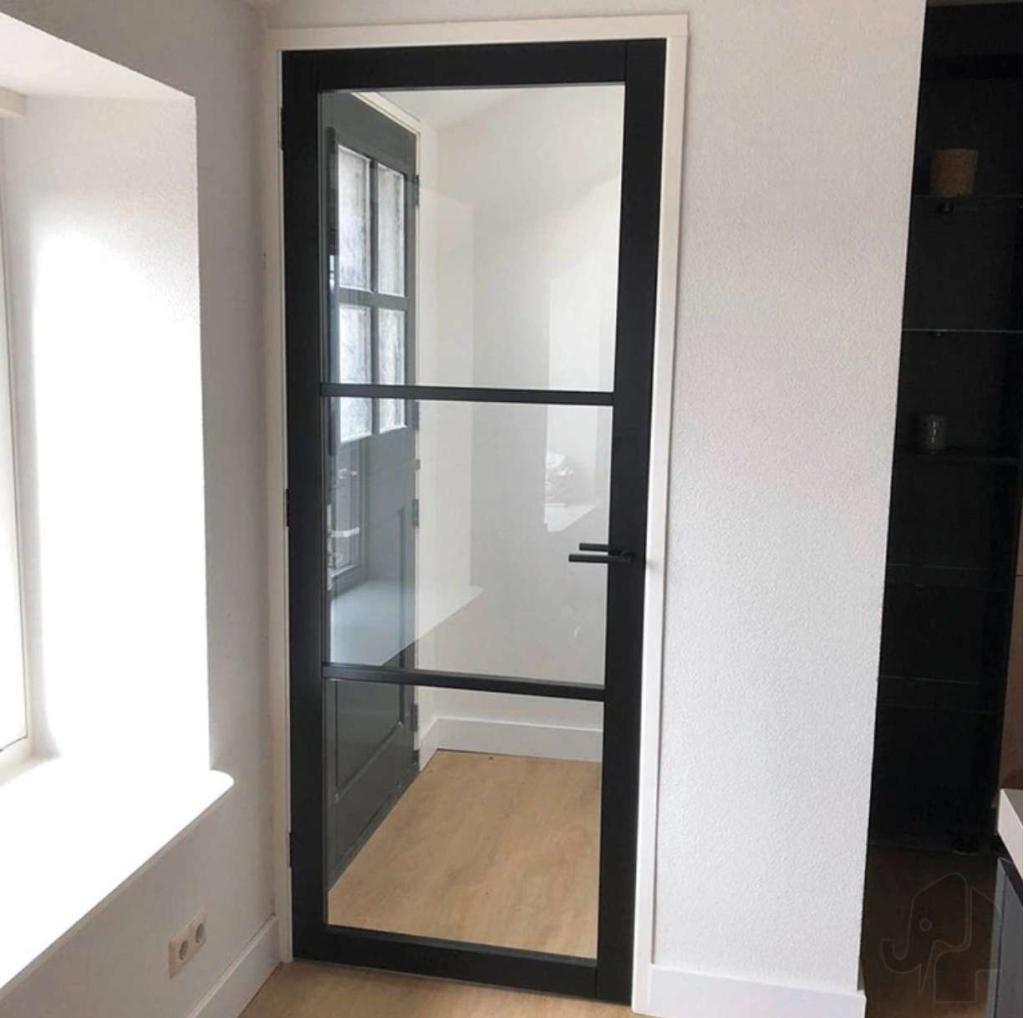 Staal look deur zwarte binnendeur Arkel | SLECHTS €295,00,-, Doe-het-zelf en Verbouw, Deuren en Horren, Niet ingevuld, 80 tot 100 cm