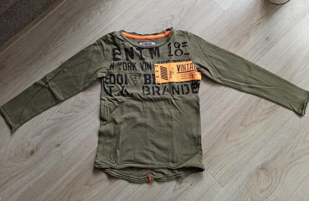 Vingino Longsleeve Groen Maat 6...110 116, Kinderen en Baby's, Kinderkleding | Maat 116, Ophalen of Verzenden, Gebruikt, Vingino