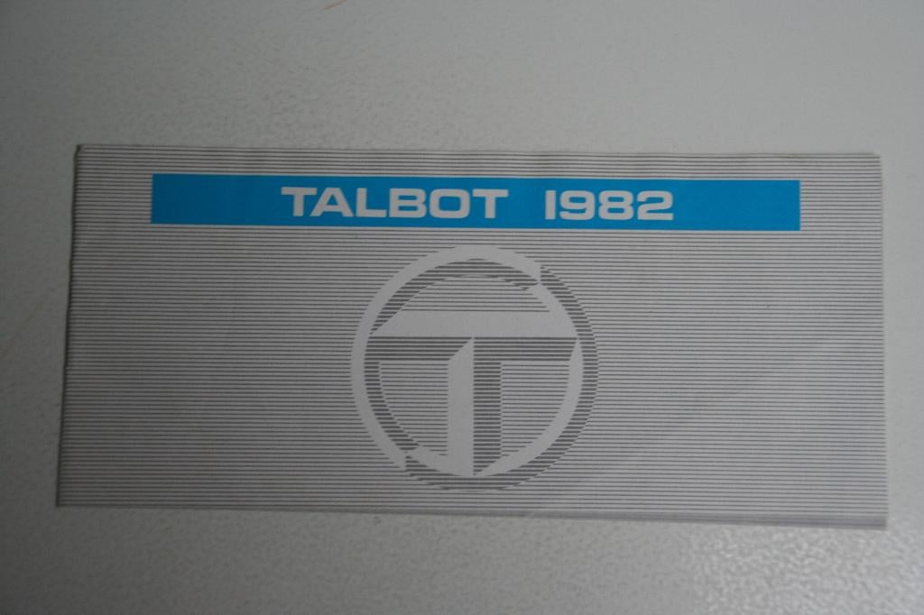 Folder Simca/Talbot modellenprogramma (1982) (14), Ophalen of Verzenden, Nieuw, Overige merken