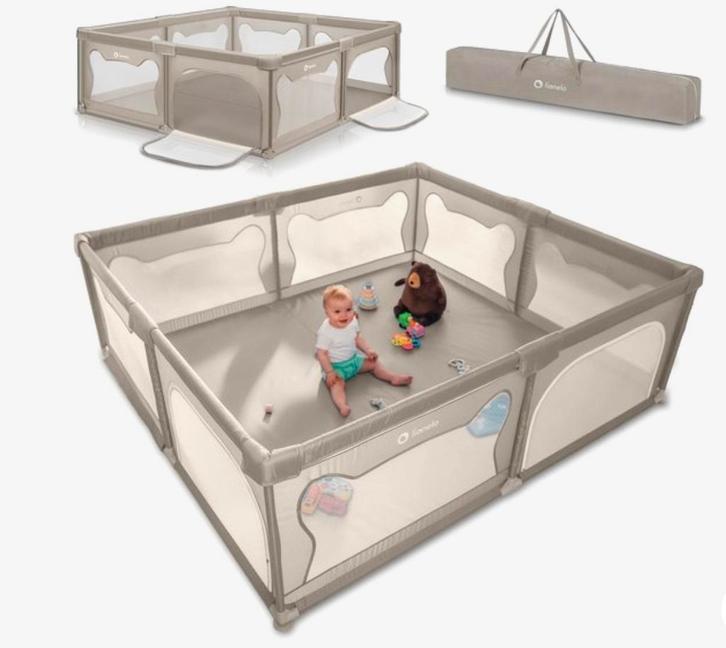 Lionelo XL Grondspeelbox - Ruime en veilige speelruimte, Kinderen en Baby's, Boxen, Zo goed als nieuw, Rechthoekig, Ophalen