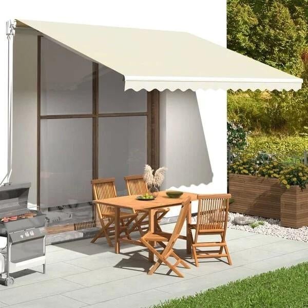 Vervangende stof voor zonnescherm - Crème, Tuin en Terras, Nieuw, Ophalen of Verzenden, 150 tot 300 cm, 250 cm tot 450 cm
