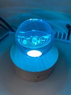 LED kristallen bol tafellamp / nachtlampje – USB – 6 kleuren, Huis en Inrichting, Lampen | Tafellampen, Ophalen of Verzenden, Zo goed als nieuw