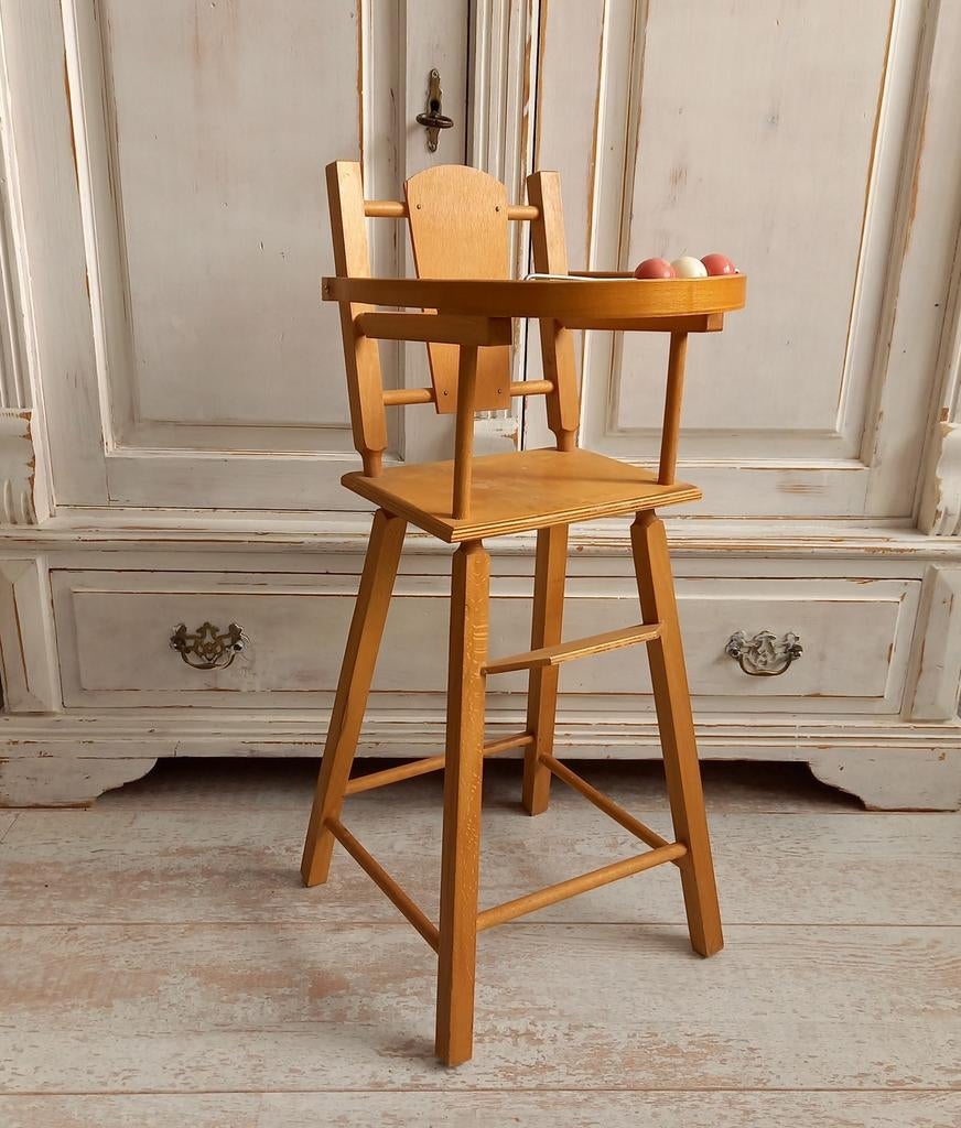 Houten poppen kinderstoel, Ophalen, Gebruikt