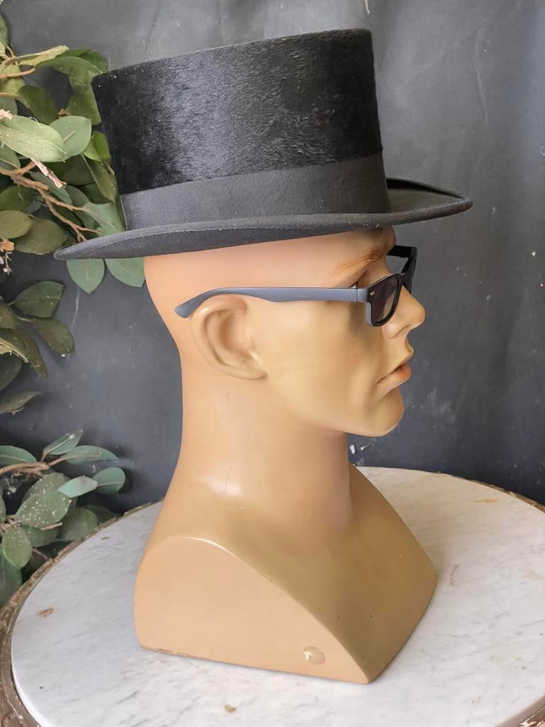 Hoge hoed met doos, Hoed, Ophalen of Verzenden, 57 cm (M, 7⅛ inch) of minder, Empire