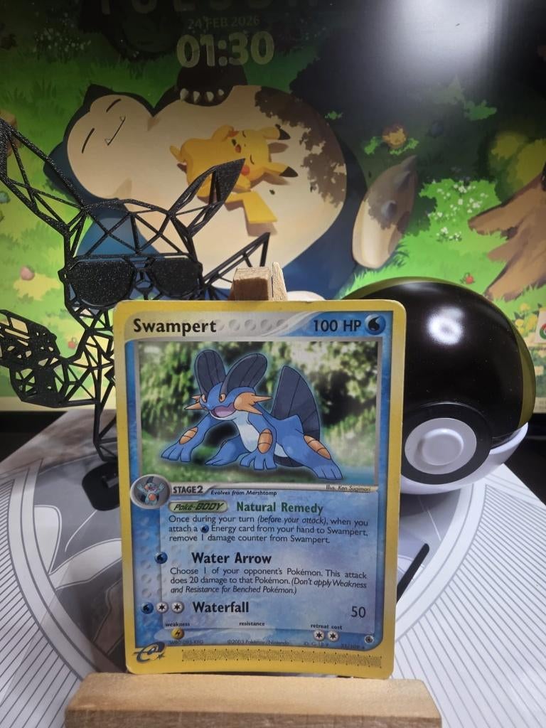 Swampert 23/109 Pokemon Ruby & Sapphire, Ophalen of Verzenden, Gebruikt, Losse kaart