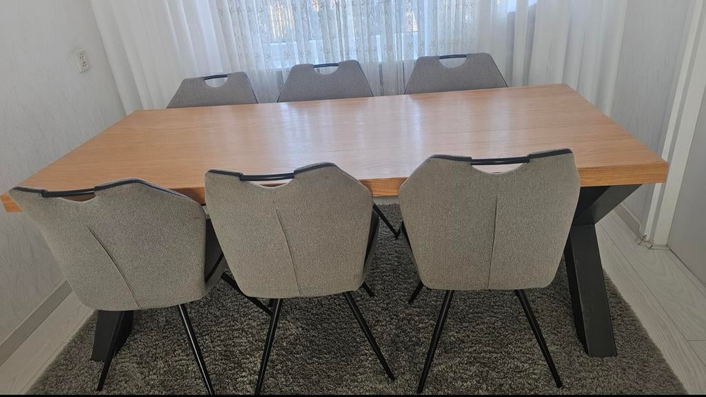 6 stoelen, Ophalen, Rechthoekig, 50 tot 100 cm