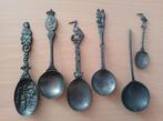 6 antieke tinnen lepels, Ophalen of Verzenden