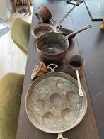 Oude koperen pannetjes, voor een mooie decoratie, Ophalen of Verzenden, Koper