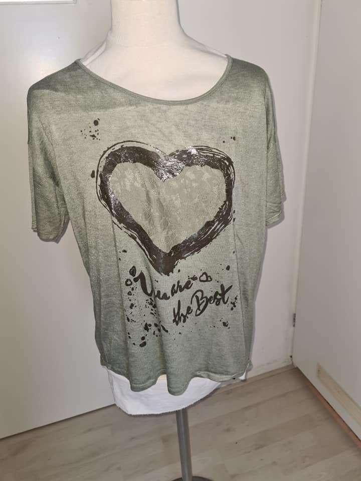 groen shirt maat XL   (v24), Kleding | Dames, T-shirts, Maat 46/48 (XL) of groter, Ophalen of Verzenden, Zo goed als nieuw, Korte mouw