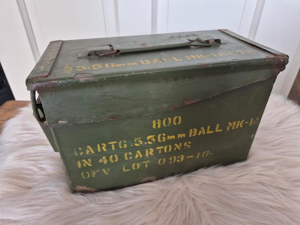 Oud Munitie Kistje, Ophalen of Verzenden, Landmacht, Nederland, Kist of Geocache