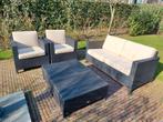 4 Seasons Loungeset: Bank, 2 Stoelen, 2 Hockers, Ophalen, 5 zitplaatsen, Loungeset, Wicker