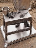 Gedetailleerd tinnen beeld/sculptuur ambachtelijke slager🥩, Ophalen of Verzenden