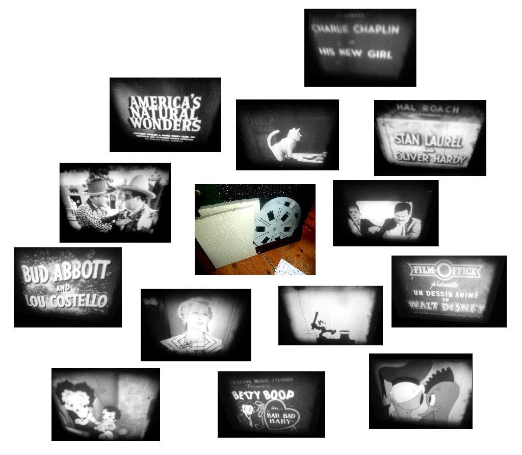 8mm film varia cartoons N8 lijntjes 2x100mtr zw w silent, Ophalen, 8mm film