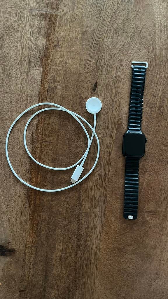 APPLE Watch SE GPS 44 mm Middernacht, Sieraden, Tassen en Uiterlijk, Smartwatches, Ophalen, Blauw, IOS, Zo goed als nieuw