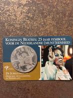 Zilveren 10 euro munt Beatrix 25 jaar regeringsjubileum, Koningin Beatrix, Zilver, Euro's, Ophalen of Verzenden