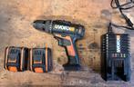 Worx WX152.1 Accuschroefmachine 16V koffer, lader, 2 accu's, Gebruikt, Variabele snelheid, Ophalen of Verzenden, Boor- en Schroefmachine