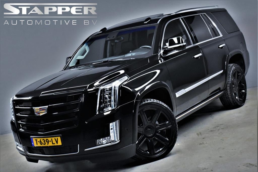 Cadillac Escalade 6.2 V8 426pk Premium 7-Pers Schuifdak/Trek, Automaat, Lichtsensor, Zwart, Bedrijf