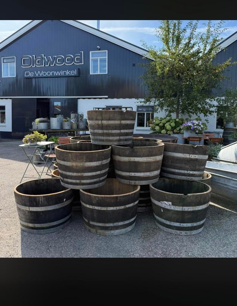 Bloembak Bak voor Boom, Ophalen, Zo goed als nieuw, Rond, Hout