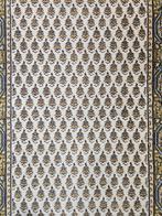 Vintage oosters wol vloerkleed loper Mir green 80x323cm, Crème, Klassiek, Traditioneel, Perzisch, 200 cm of meer, Zo goed als nieuw