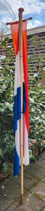 Vintage Grote Vlag Nederland Oranje Wimpel Koningsdag, Diversen, Vlaggen en Wimpels, Ophalen