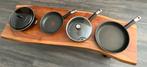 3 Tefal pannen en 1 zwarte BK braadpan, Ophalen, Gebruikt, Overige materialen, Pannenset