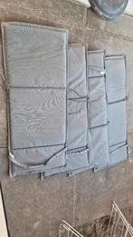 4x Florabest tuinstoel kussens hoge leuning grijs, Tuin en Terras, Tuinmeubel-accessoires, Ophalen