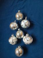 7 vintage glazen kerstballen, Ophalen of Verzenden