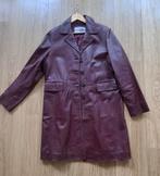 Rood bruin leren dames jas maat 48, Ophalen of Verzenden, Zo goed als nieuw, Maat 46/48 (XL) of groter, Rood