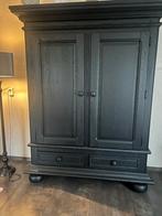 Landelijke Kast & TV Meubel - Gestraald & Zwart Gespoten, Ophalen, Gebruikt, 200 cm of meer, 150 tot 200 cm