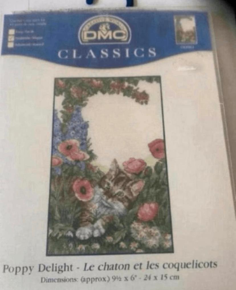 BORDUURPAKKET DMC CLASSICS POPPY DELIGHT, Verzenden, Nieuw, Handborduren, Borduurpakket