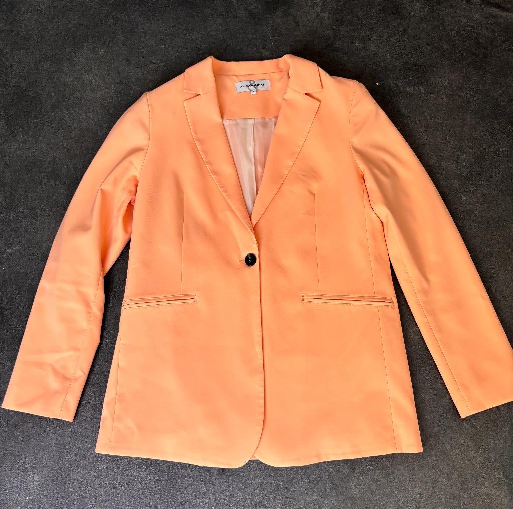 &Co Woman damesblazer Kara, maat M, kleur Peach, Kleding | Dames, Maat 38/40 (M), &Co Woman, Nieuw, Oranje