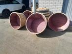 Grote XXXL halve wijnvaten tbv palmboom,olijfboom ect D=94, Tuin en Terras, Ophalen, Zo goed als nieuw, Rond, Hout